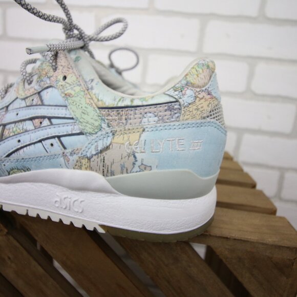ASICS x ATMOS Gel Lyte III Sneakers Mens 8.5 US Sky World Map Great Cond main image 15
